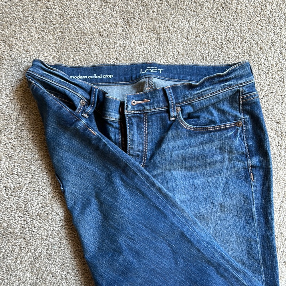Cropped denim jeans